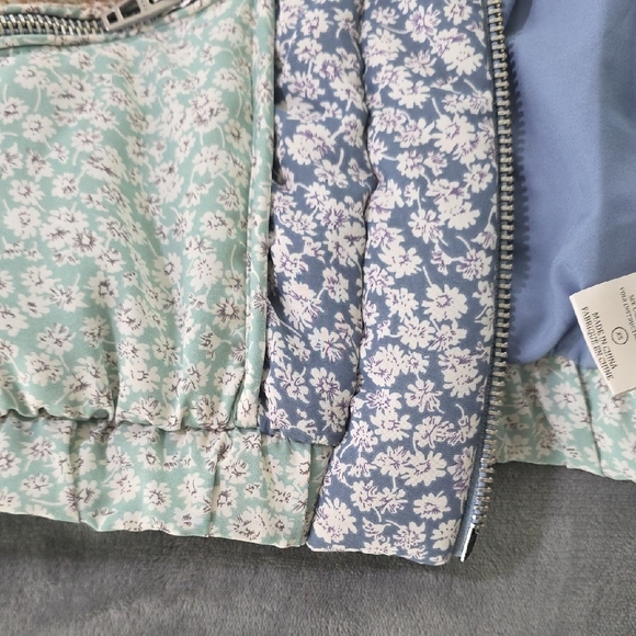 Blank NYC Floral Puff Light Jacket - Blue, Pink, and Gray Size XS - Picture 13 of 15
